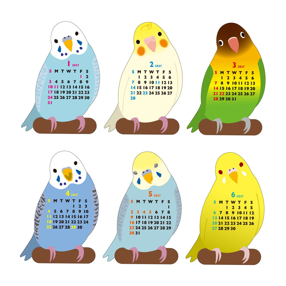 Kalender - 2027 - Mini Stand-Kalender
