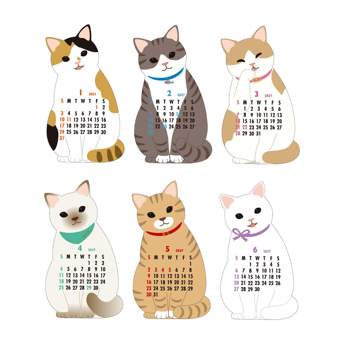 Kalender - 2027 - Mini Stand-Kalender