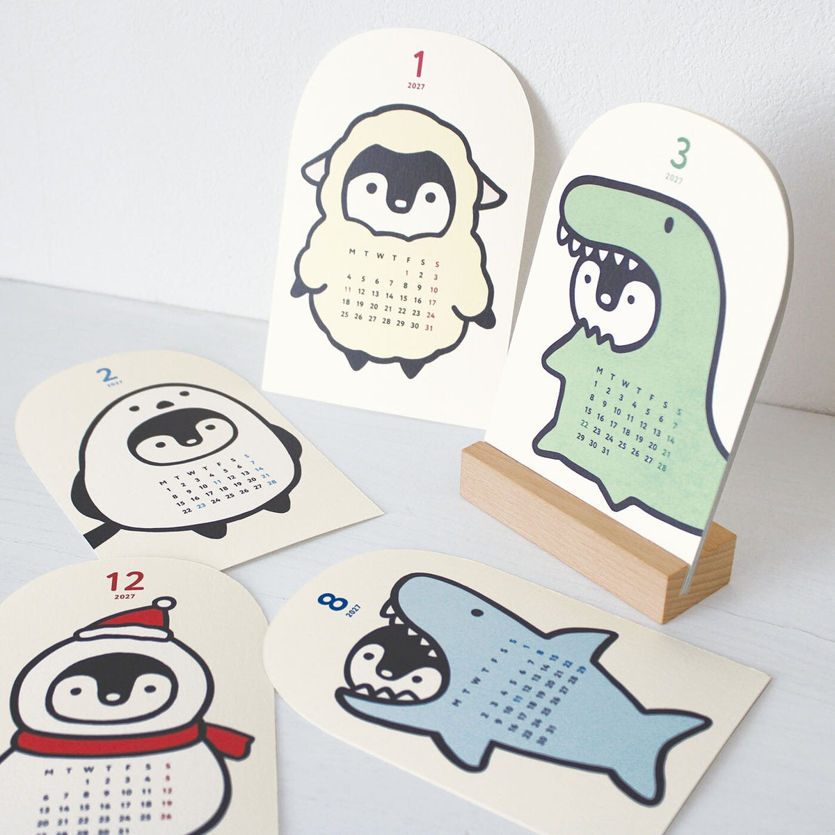 Kalender - 2027 - Tischkalender - Kigurumi