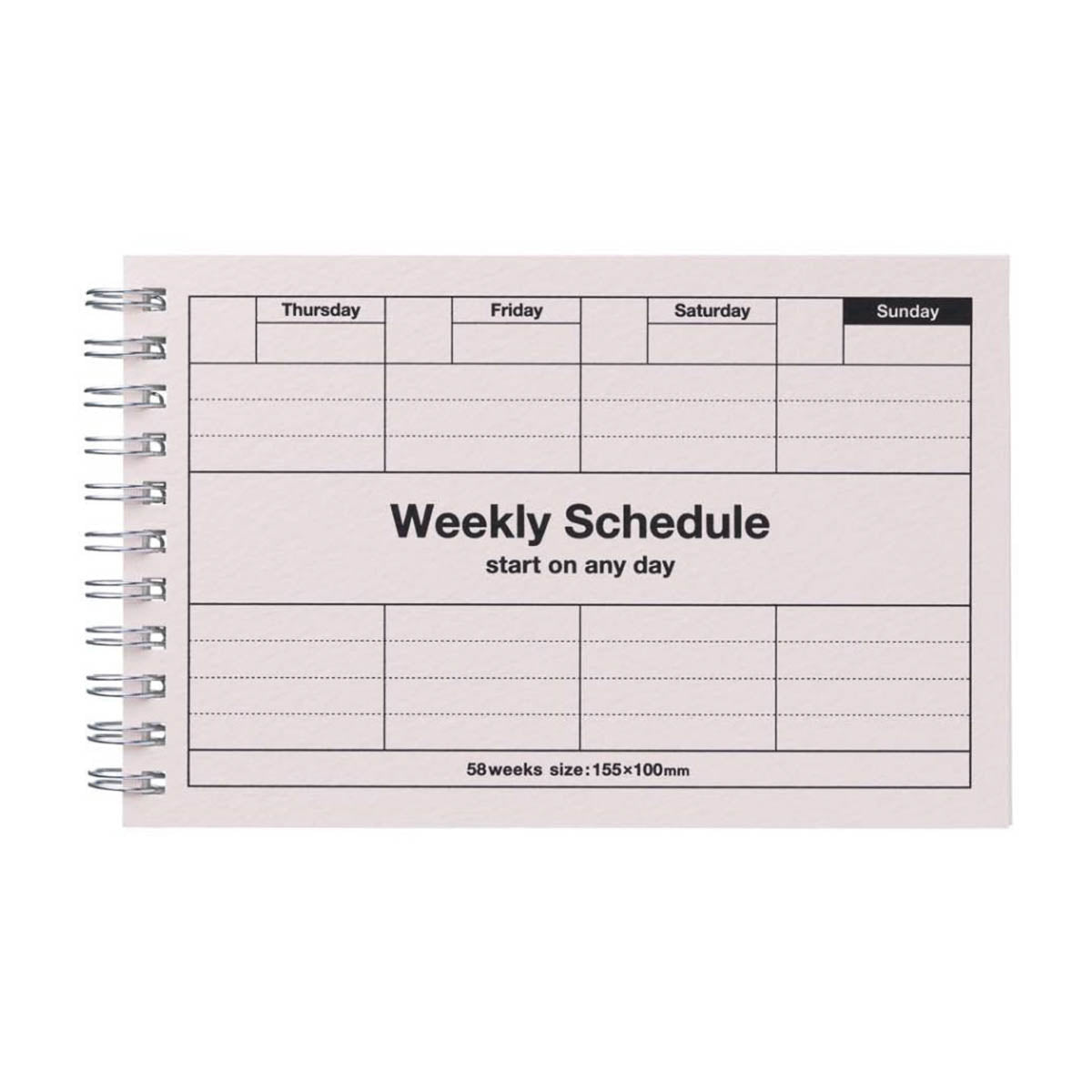 Kalender Tagebuch - Dayfree Weekly Schedule