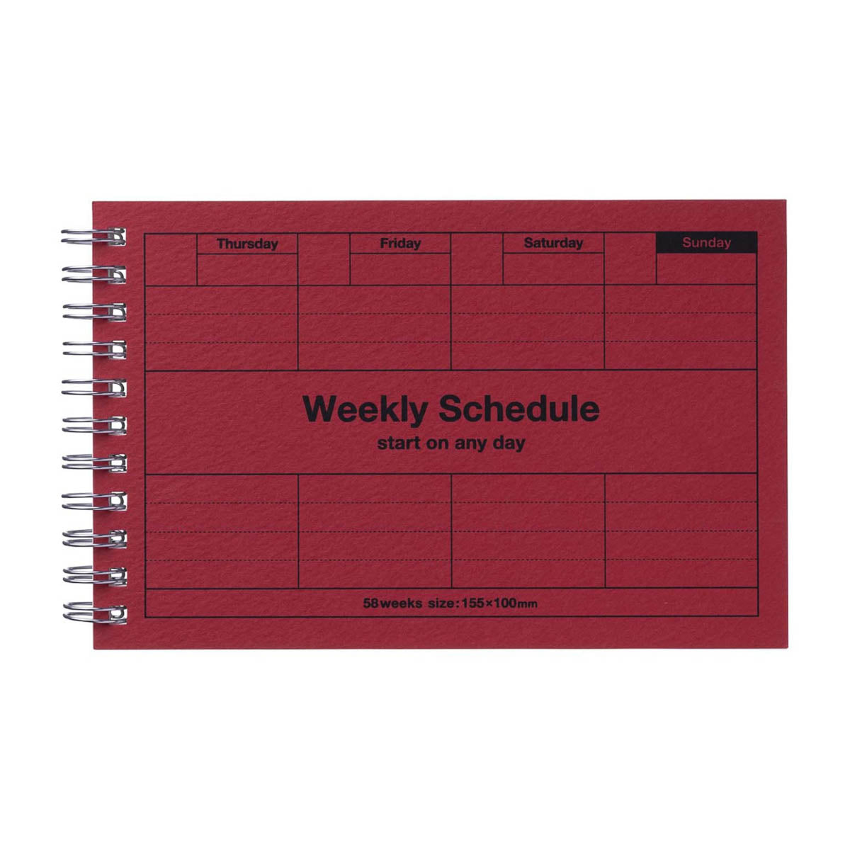 Kalender Tagebuch - Dayfree Weekly Schedule