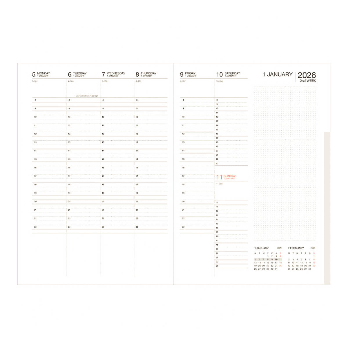 Kalender Tagebuch - MARK'S - AGENDA 2026 - A5 - Cats