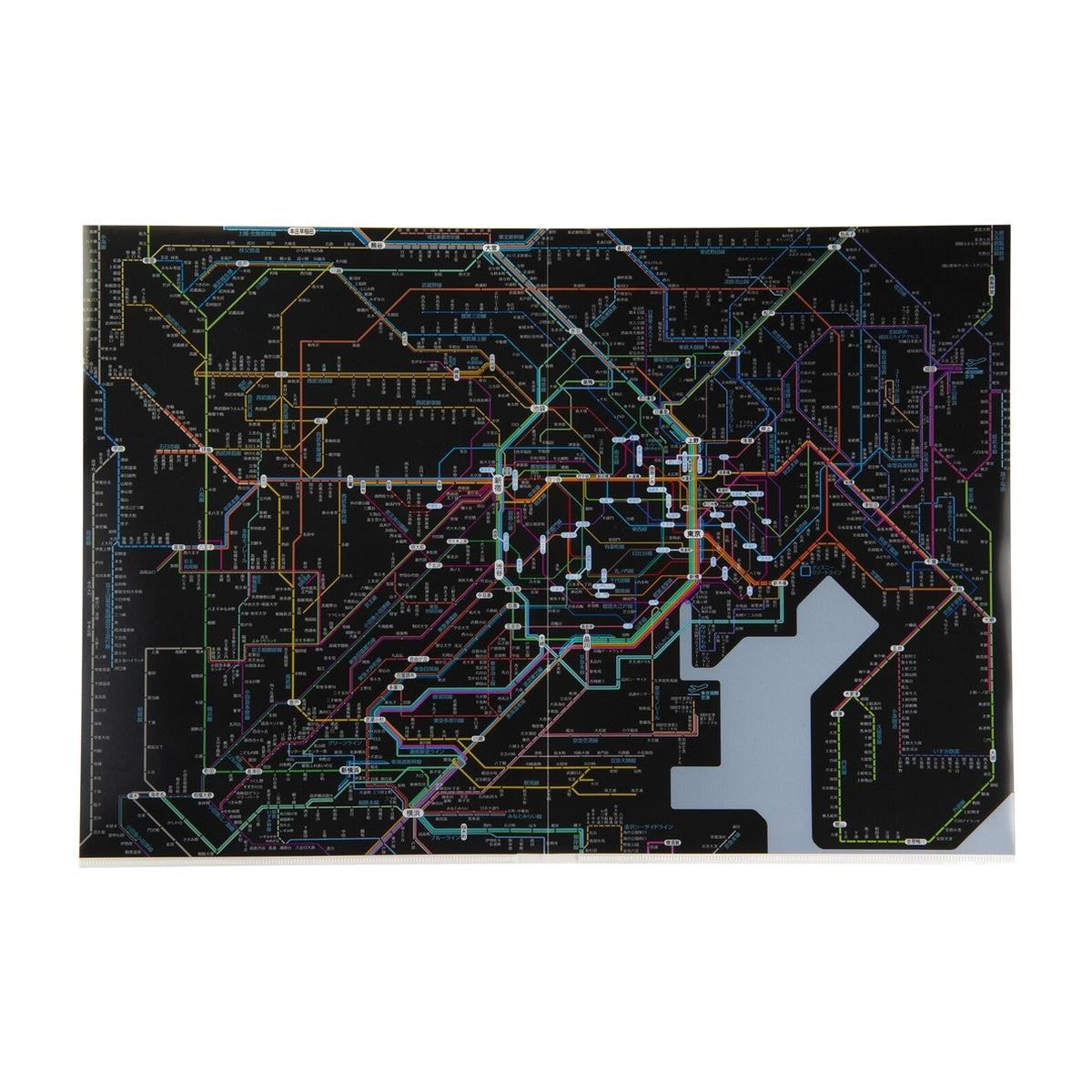 Dokumentenhülle - Tokyo Cartographic - Railway Map A4