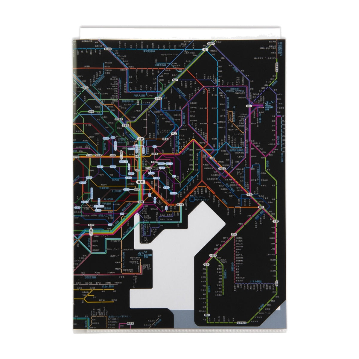 Dokumentenhülle - Tokyo Cartographic - Railway Map A4