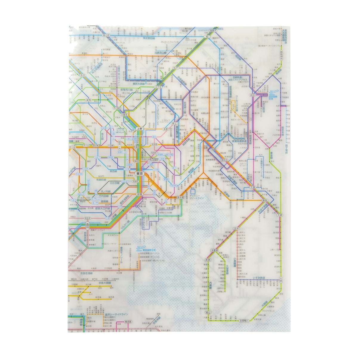Dokumentenhülle - Tokyo Cartographic - Railway Map A4