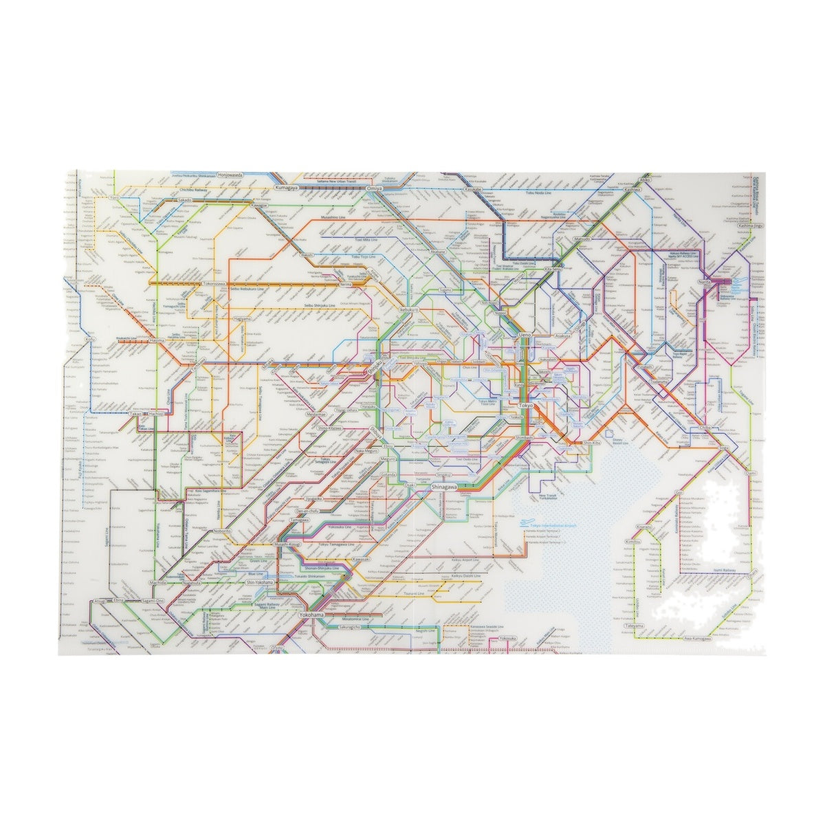 Dokumentenhülle - Tokyo Cartographic - Railway Map A4