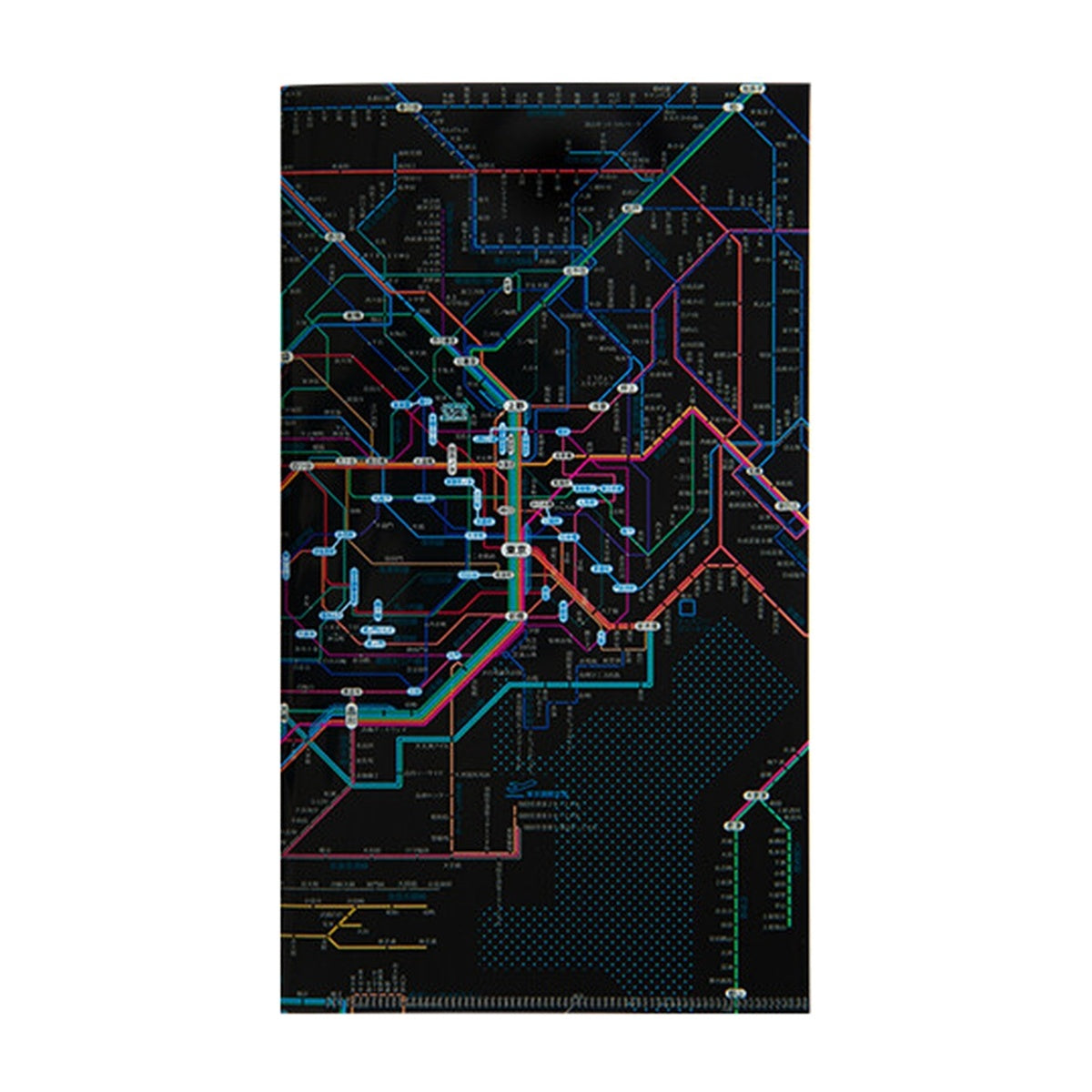 Dokumentenhülle - Tokyo Cartographic - Railway Map A4L - Ticket Holder