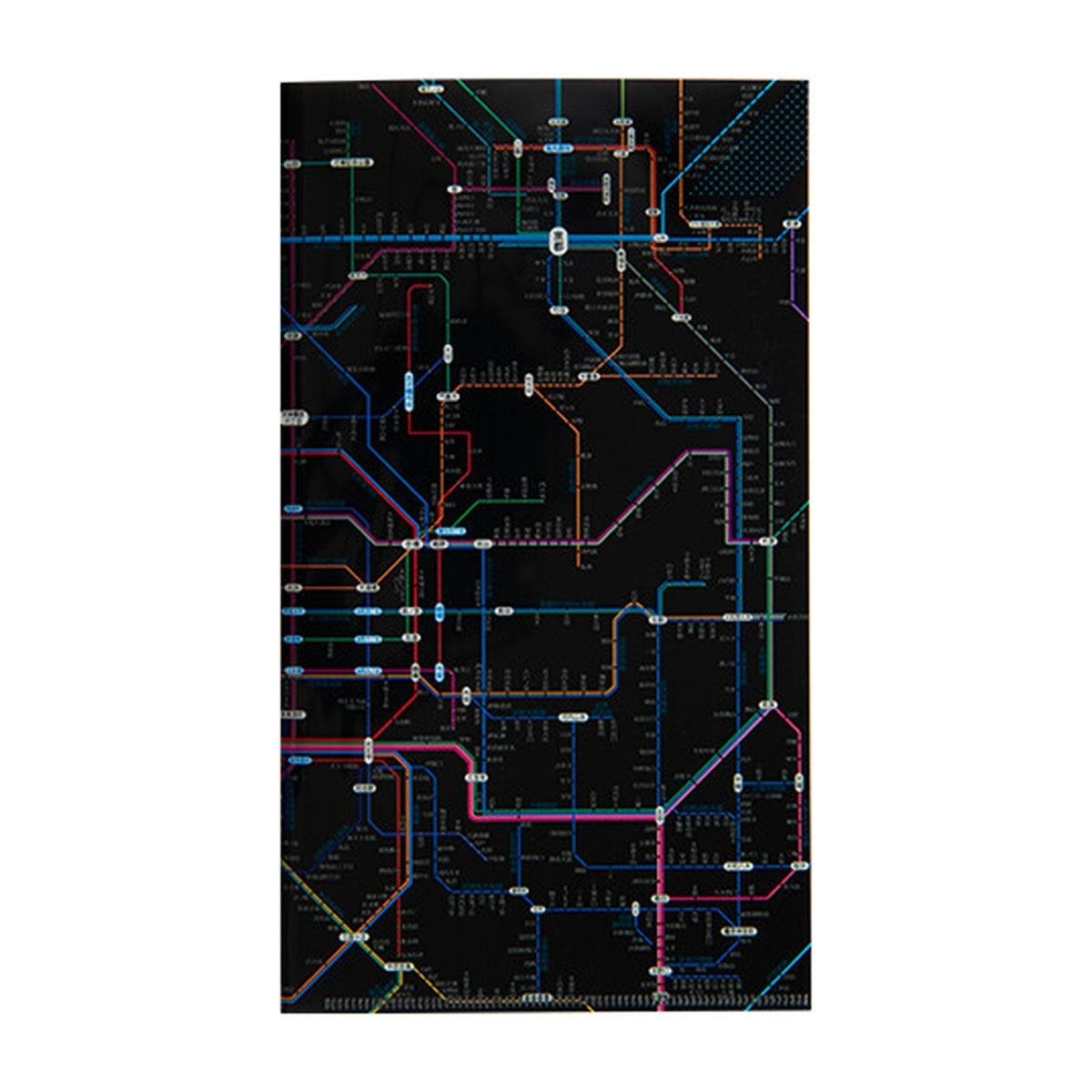 Dokumentenhülle - Tokyo Cartographic - Railway Map A4L - Ticket Holder