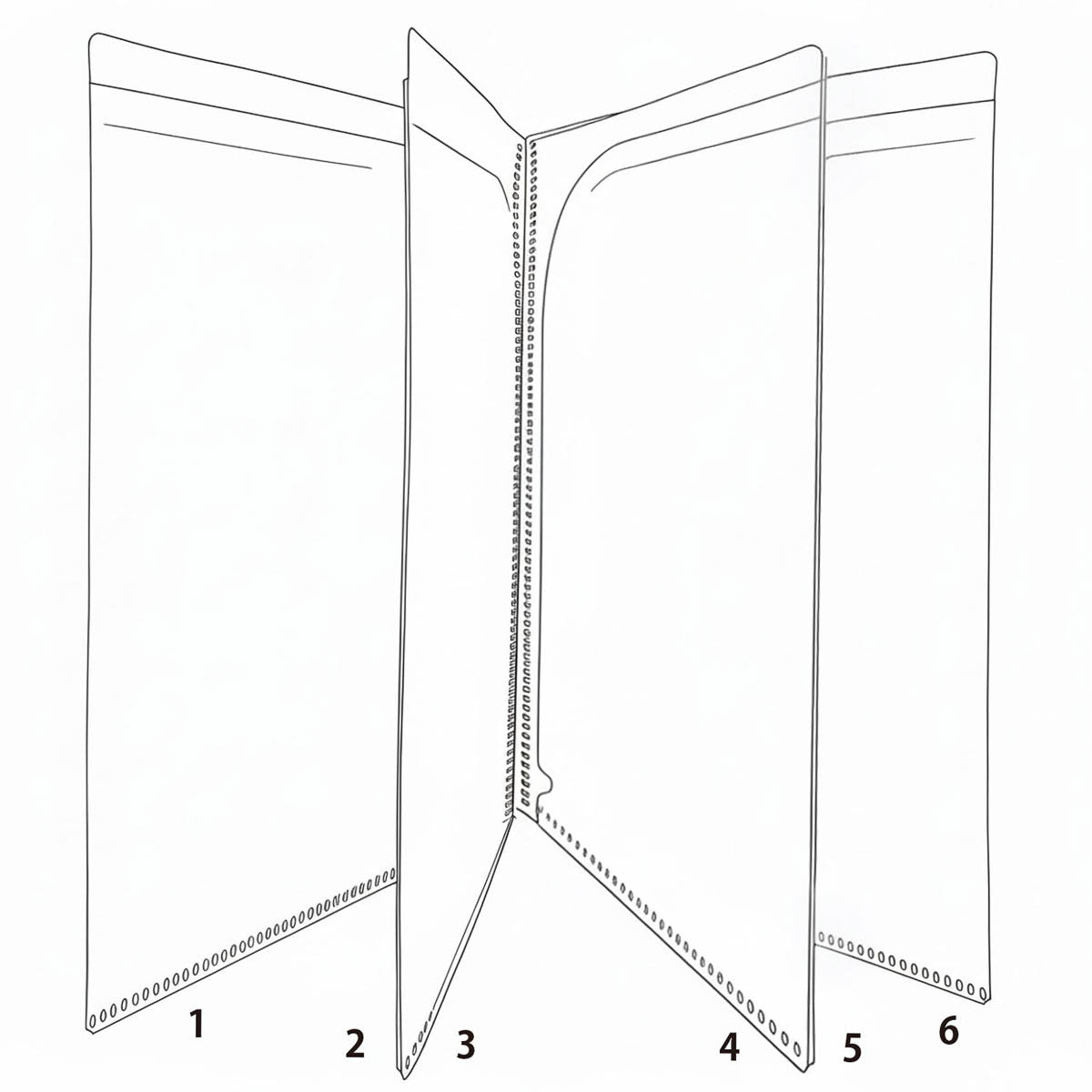 Dokumentenhülle - Miroco Machiko - 6-Pocket Clear File - A5