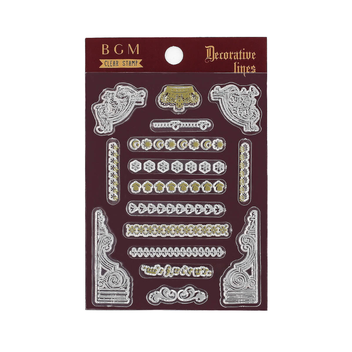 Acryl Stempel - BGM - Decorative Lines