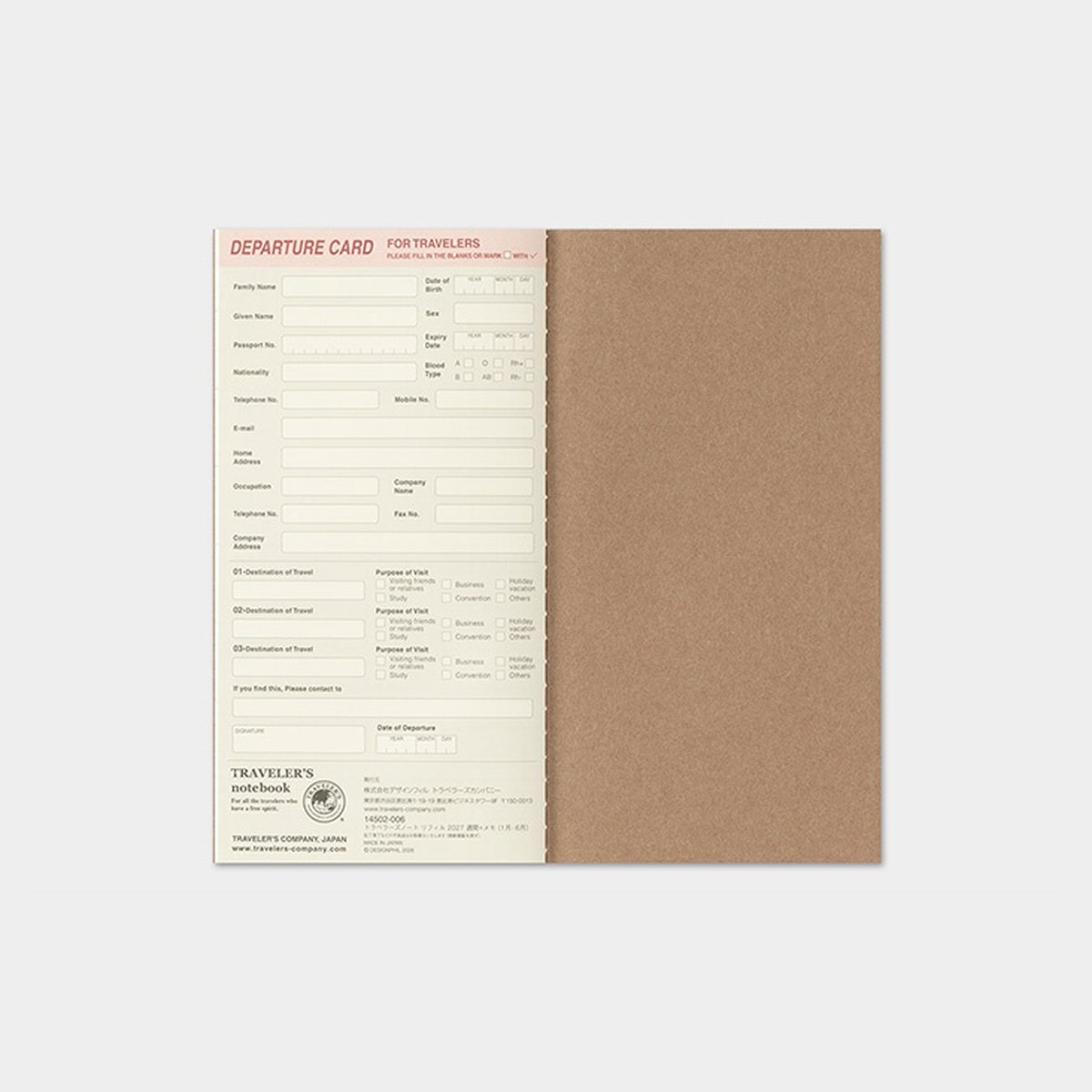 Tagebuch - TRAVELER'S notebook - Regular Size - Calendar & Diary - 2027