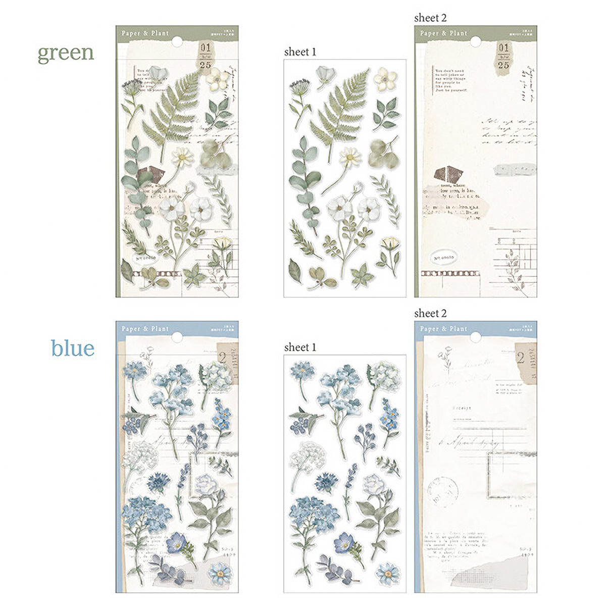 Deko-Sticker - Paper & Plant