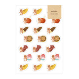 Deko-Sticker - Papier Platz - AOYOSHI - Food Animals