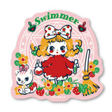 Deko-Sticker - Retro - Swimmer