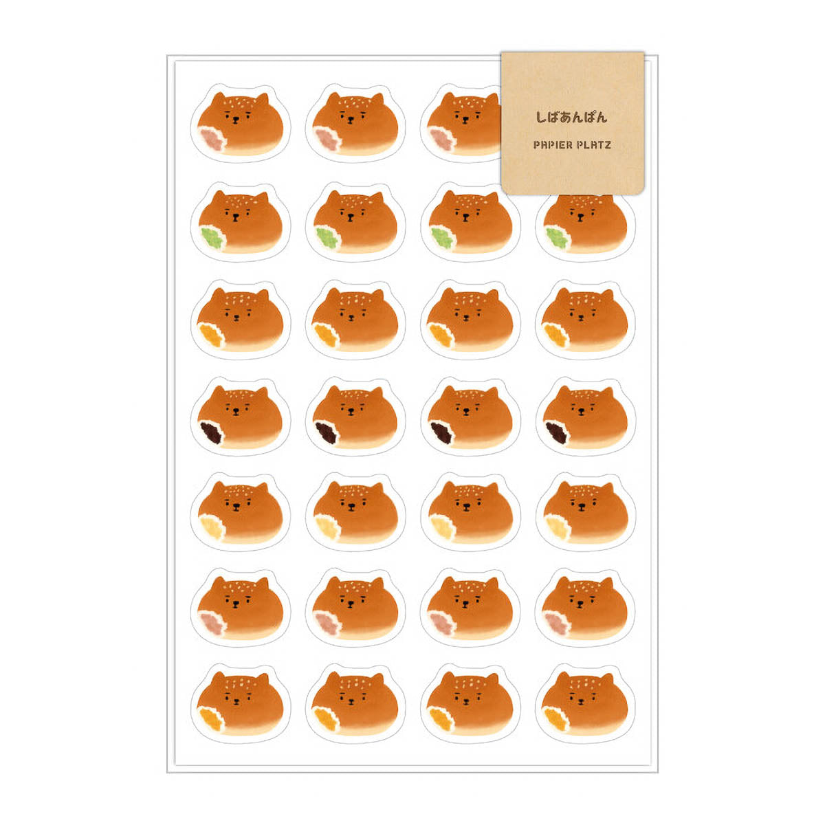 Deko-Sticker - Papier Platz - AOYOSHI - Food Animals