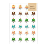 Deko-Sticker - Papier Platz - AOYOSHI - Food Animals