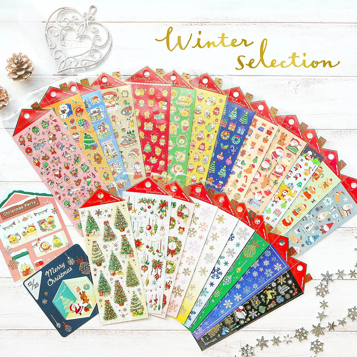 Deko-Sticker - Winter Selection - 2025 - Glitter Crystal