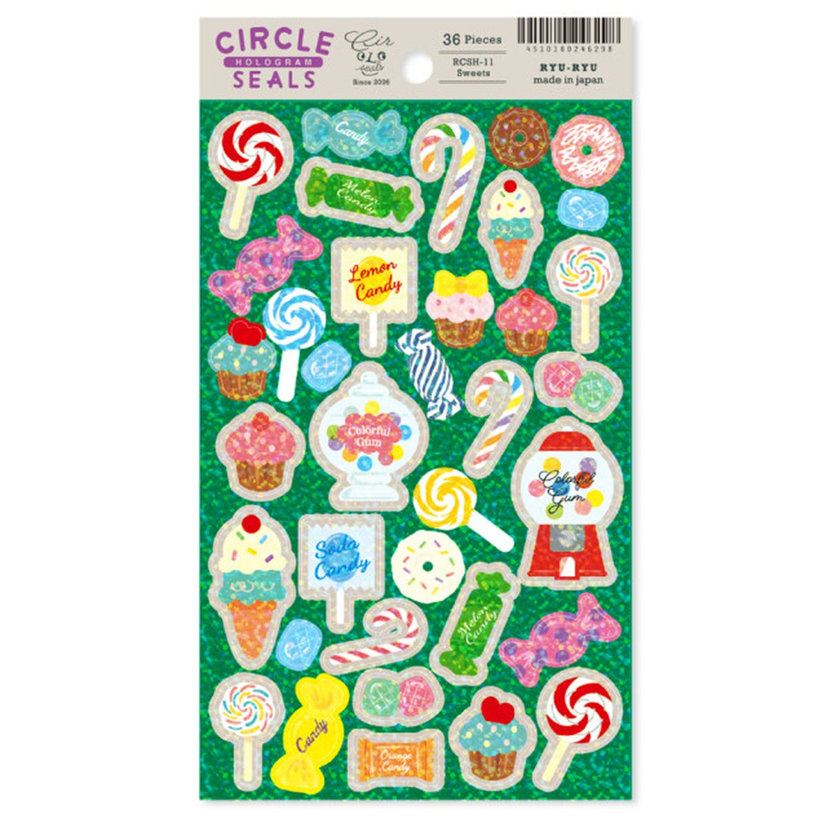 Deko-Sticker - RYU-RYU - Glitter Circle Stickers - Hologram