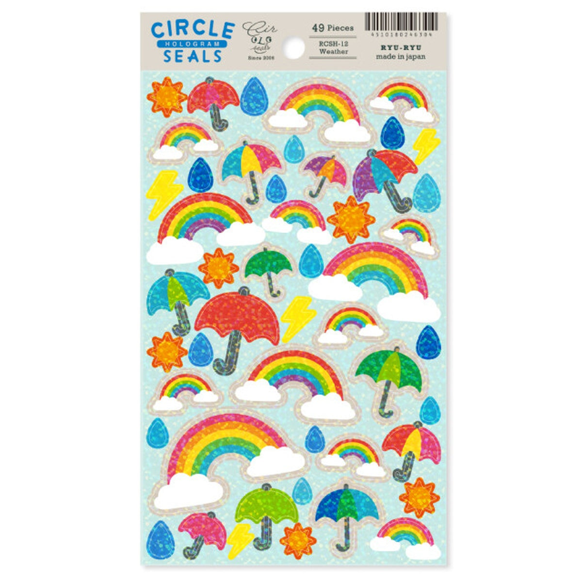 Deko-Sticker - RYU-RYU - Glitter Circle Stickers - Hologram