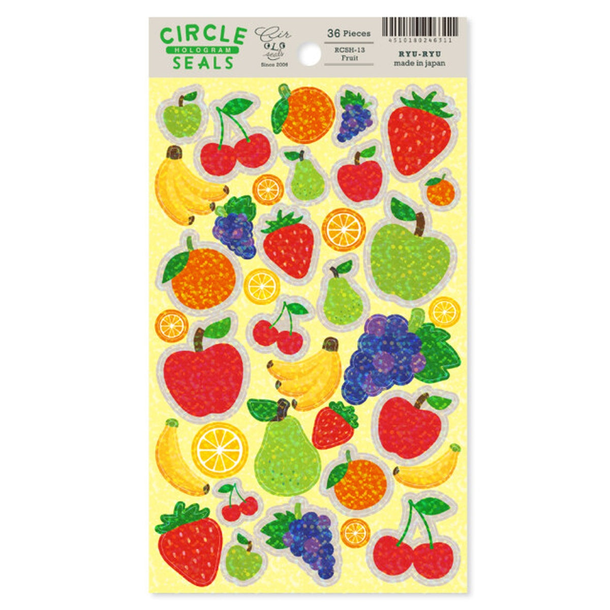Deko-Sticker - RYU-RYU - Glitter Circle Stickers - Hologram