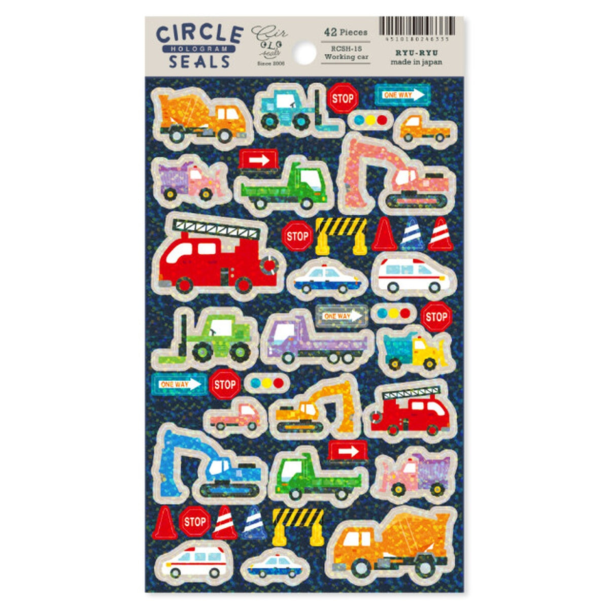 Deko-Sticker - RYU-RYU - Glitter Circle Stickers - Hologram
