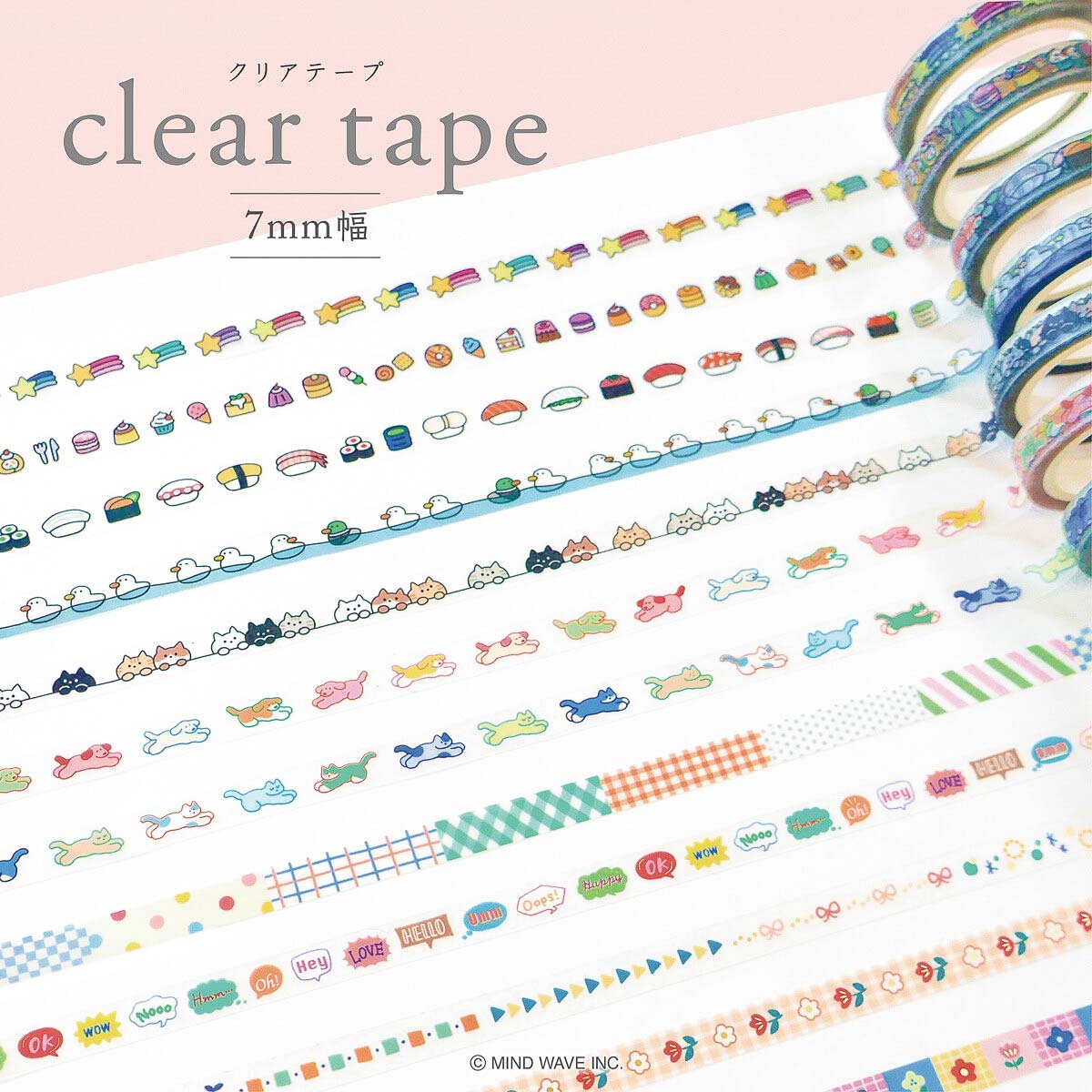 Decoration Tape - clear tape - Pop Icon - 7mm