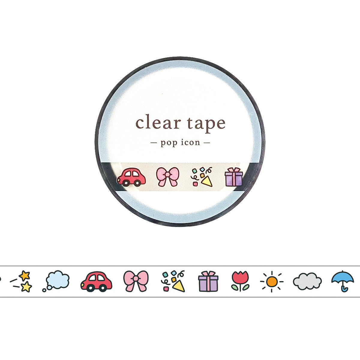 Decoration Tape - clear tape - Pop Icon - 7mm