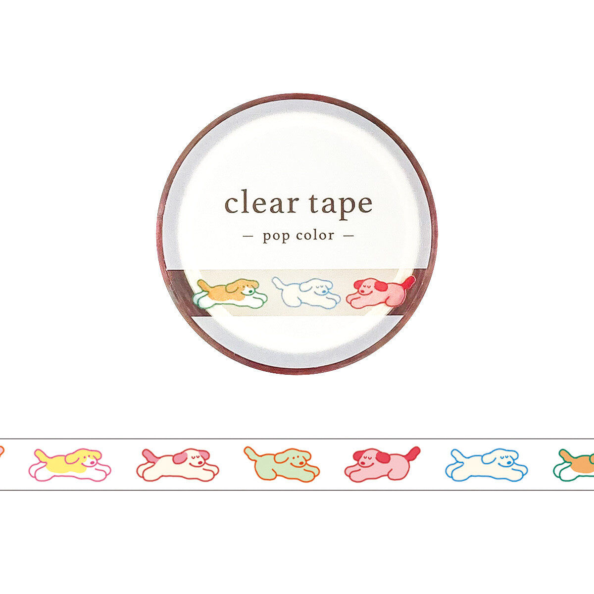Decoration Tape - clear tape - Pop Color - 7mm