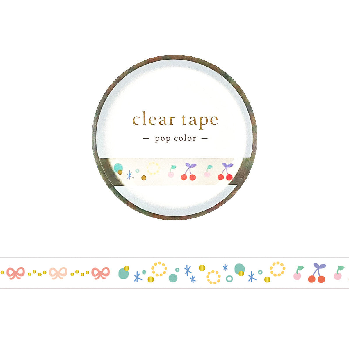 Decoration Tape - clear tape - Pop Color - Foil Stamped - 7mm