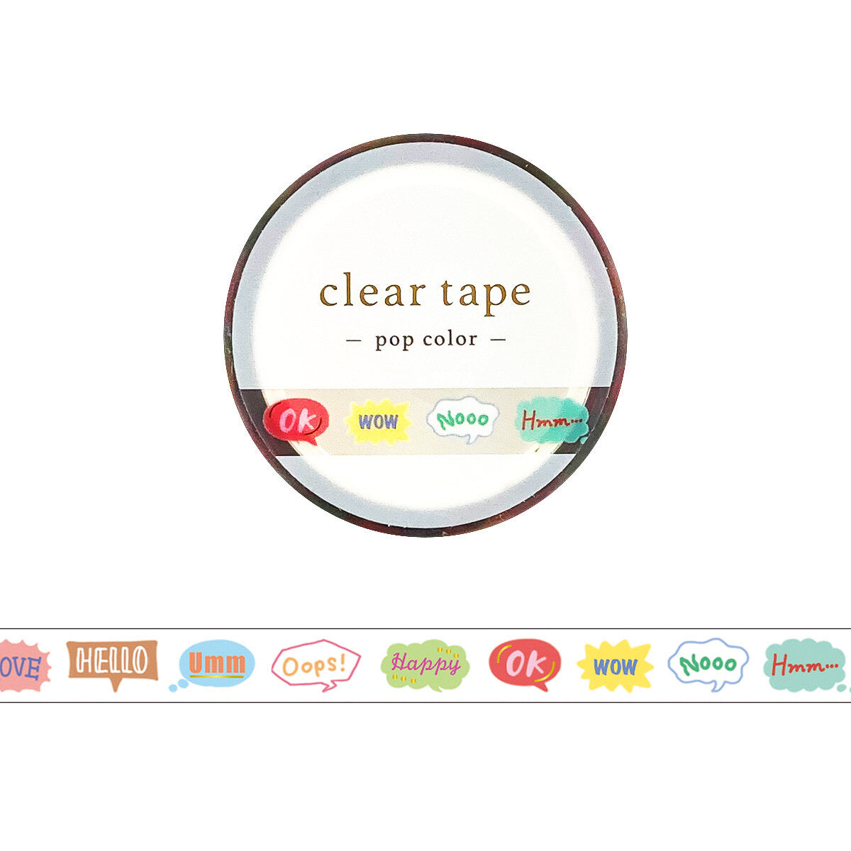 Decoration Tape - clear tape - Pop Color - Foil Stamped - 7mm