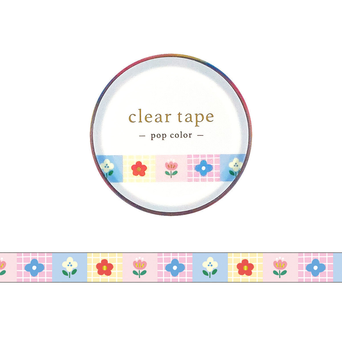 Decoration Tape - clear tape - Pop Color - Foil Stamped - 7mm