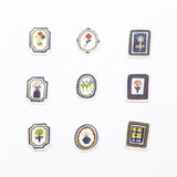 Flockensticker - Papier Platz - Kurogoma - Flowers