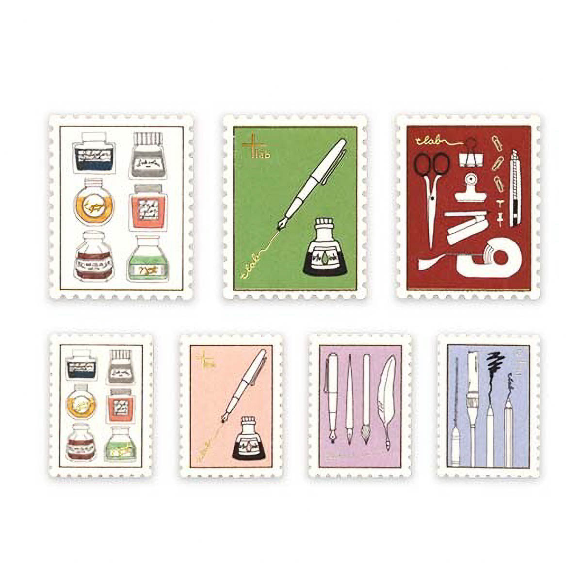 Flockensticker - plus lab - Briefmarken