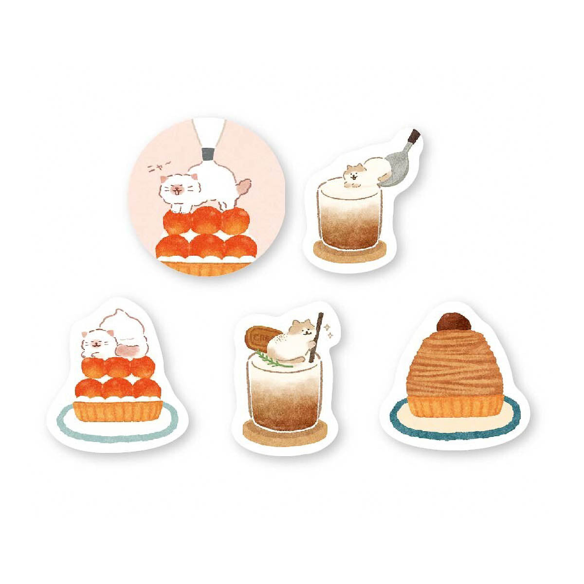 Flockensticker - Animal Sweets Workshop - Cream