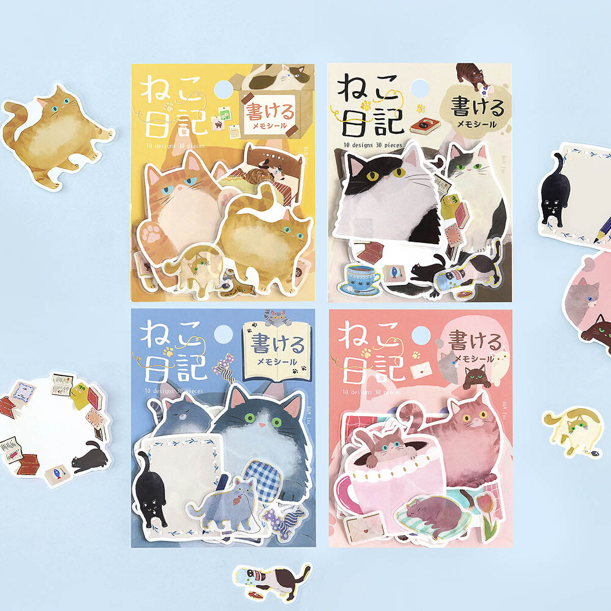 Flockensticker - Memo Stickers »Cat Diary«