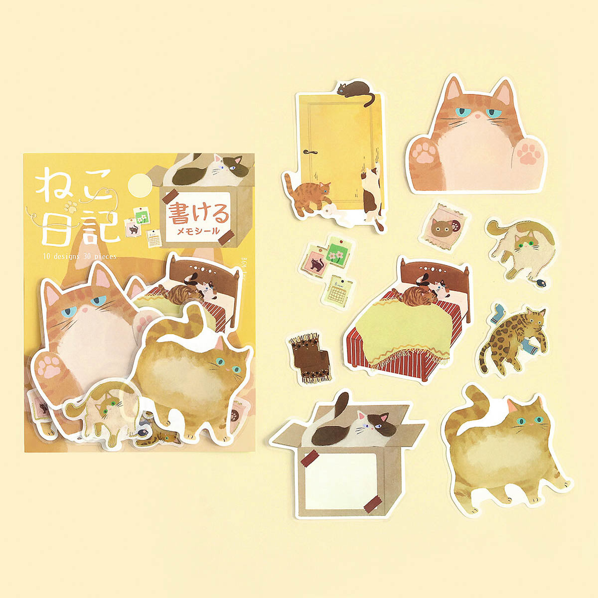 Flockensticker - Memo Stickers »Cat Diary«