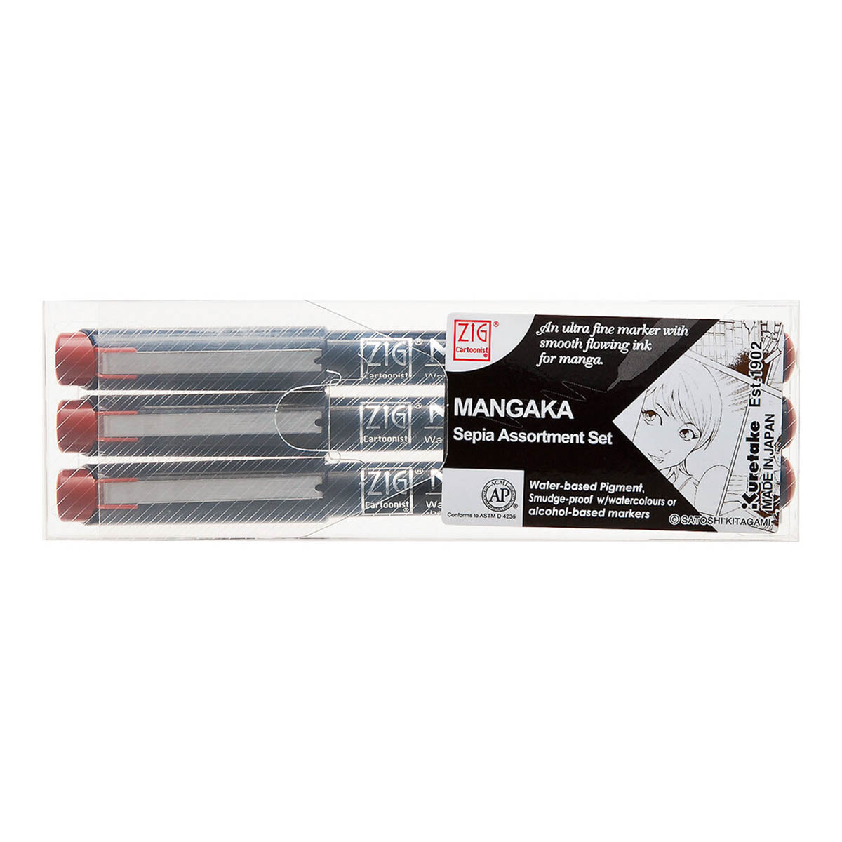 Filzstift - Kuretake - ZIG - Cartoonist MANGAKA - Set
