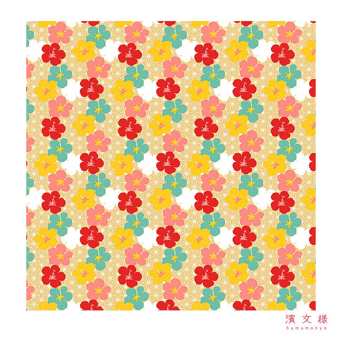Furoshiki - Flowers - 90cm