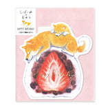 Grußkarte - Natsuka Murata - Shiba Inu and Snacks