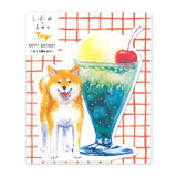 Grußkarte - Natsuka Murata - Shiba Inu and Snacks