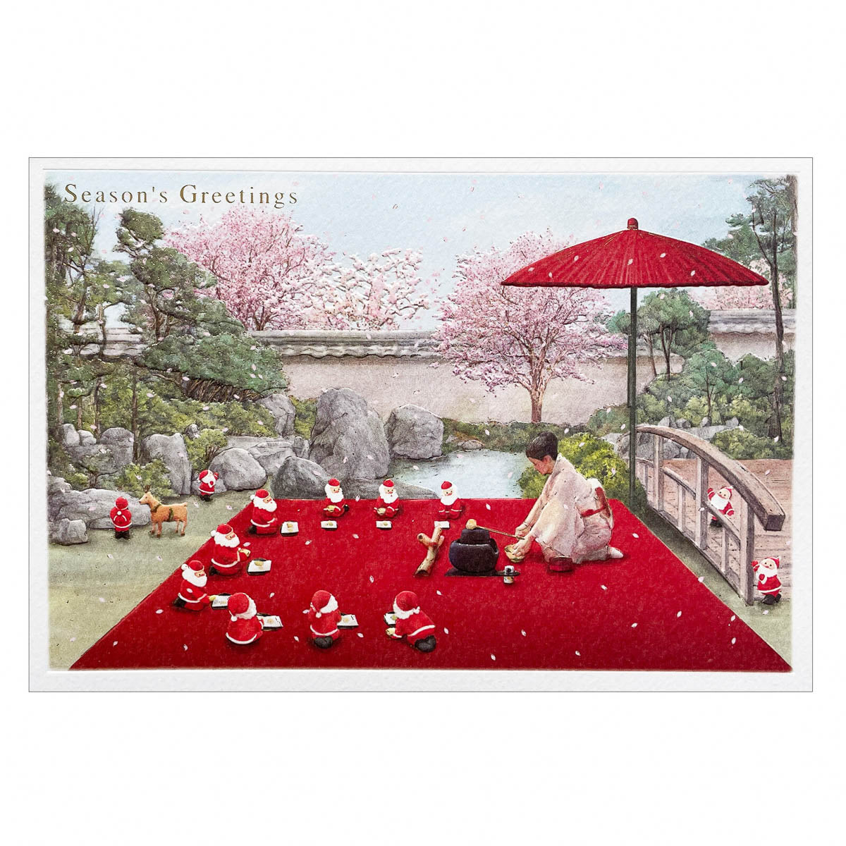 Grußkarte - Mini Santa - Faltkarte