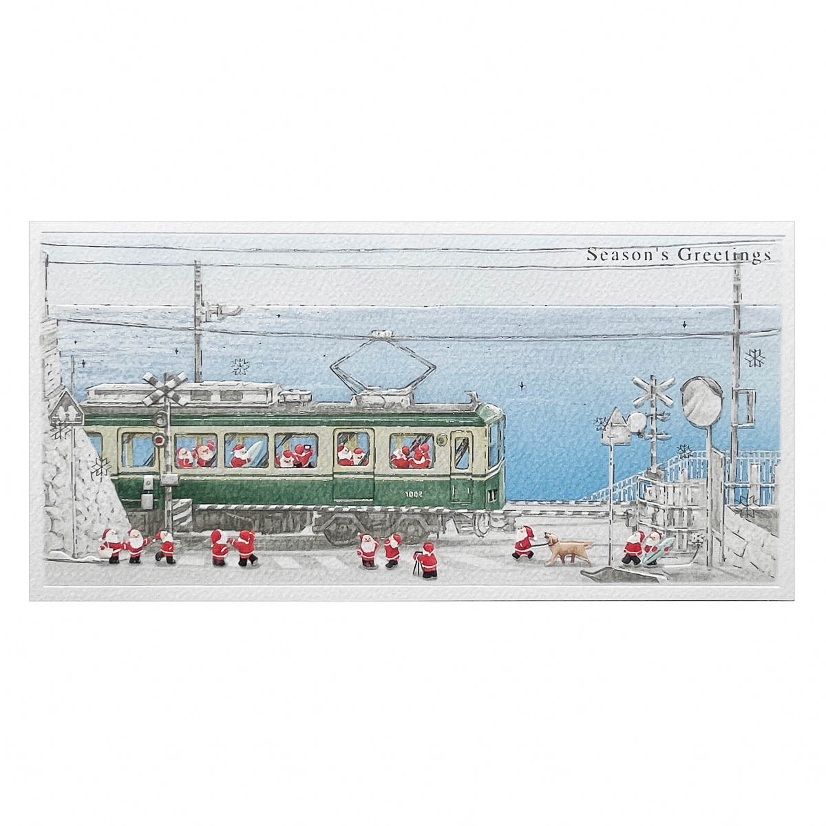 Grußkarte - Mini Santa - Faltkarte