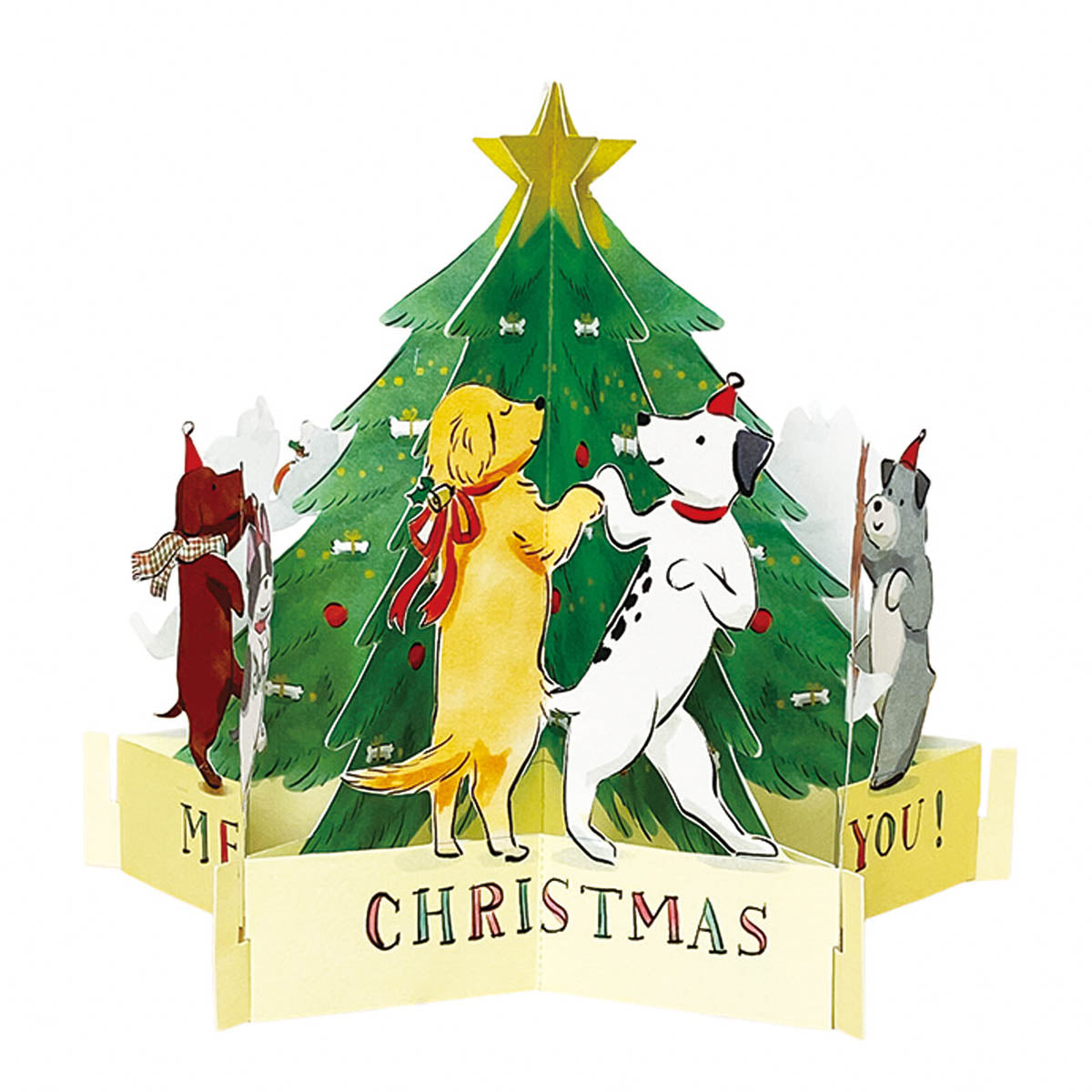 Grußkarte - 3D Christmas Card - Animals