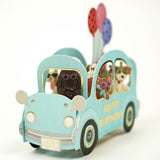 Grußkarte - Birthday Party Car