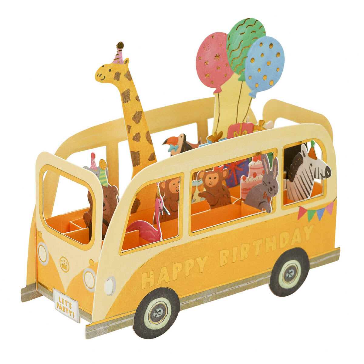 Grußkarte - Birthday Party Car