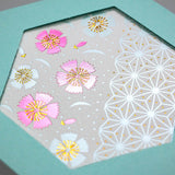 Grußkarte - ROKKAKU CARD - Flowers