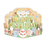 Grußkarte - 3D Card - Animal's Birthday Party