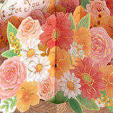 Grußkarte - 3D Card - Flower Basket