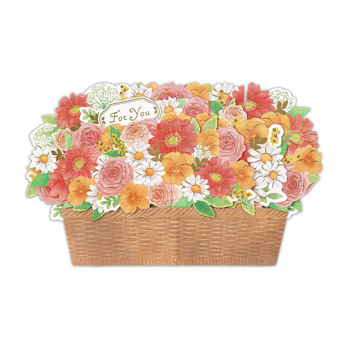 Grußkarte - 3D Card - Flower Basket