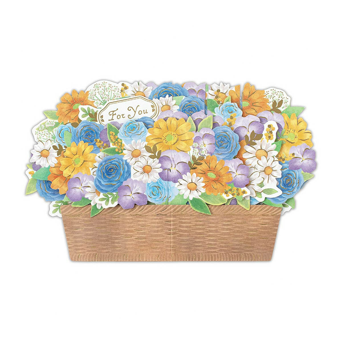 Grußkarte - 3D Card - Flower Basket